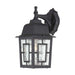 Wall Lantern Nuvo 60-3486 Banyan - 1 Light - 12 in. - Outdoor Wall with Clear Water Glass - Color retail packaging - Textured Black Finish Nuvo