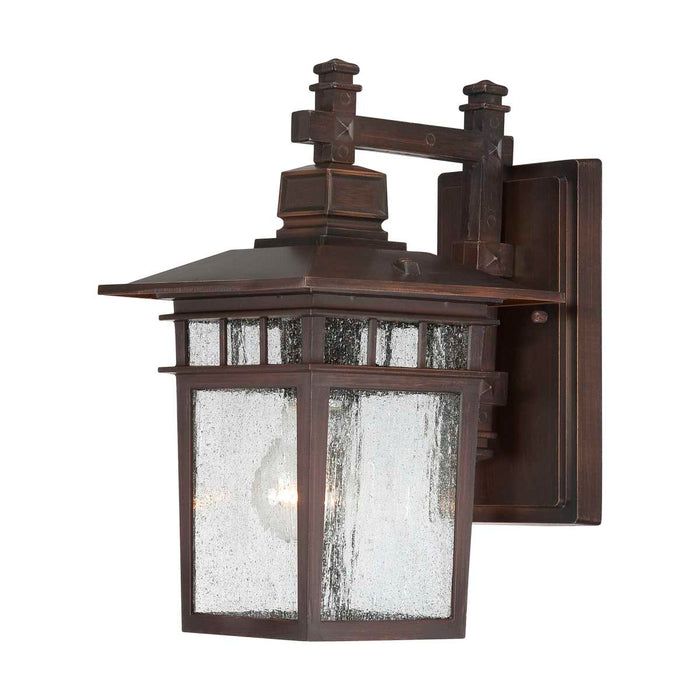 Wall Lantern Nuvo 60-3492 Cove Neck - 1 Light - 12 in. - Outdoor Lantern with Clear Seed Glass - Color retail packaging - Rustic Bronze Finish Nuvo