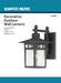 Wall Lantern Nuvo 60-3493 Cove Neck - 1 Light - 12 in. - Outdoor Lantern with Clear Seed Glass - Color retail packaging - Textured Black Finish Nuvo