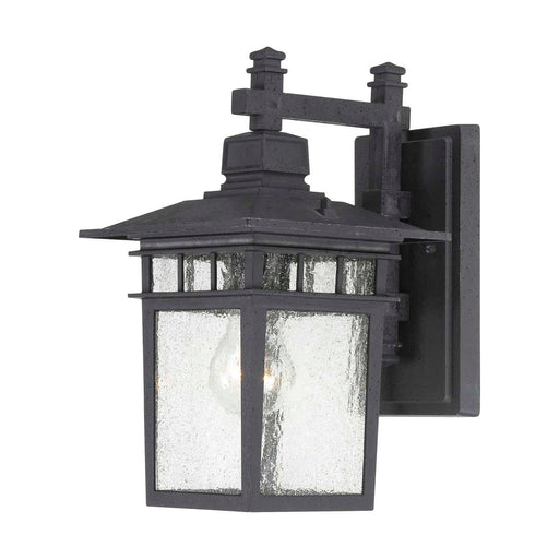 Wall Lantern Nuvo 60-3493 Cove Neck - 1 Light - 12 in. - Outdoor Lantern with Clear Seed Glass - Color retail packaging - Textured Black Finish Nuvo