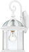 Wall Lantern Nuvo 60-3494 Boxwood - 1 Light - 15 in. - Outdoor Wall with Clear Seed Glass - Color retail packaging - White Finish Nuvo