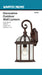 Wall Lantern Nuvo 60-3495 Boxwood - 1 Light - 15 in. - Outdoor Wall with Clear Beveled Glass - Color retail packaging - Rustic Bronze Finish Nuvo