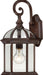 Wall Lantern Nuvo 60-3495 Boxwood - 1 Light - 15 in. - Outdoor Wall with Clear Beveled Glass - Color retail packaging - Rustic Bronze Finish Nuvo
