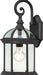 Wall Lantern Nuvo 60-3496 Boxwood - 1 Light - 15 in. - Outdoor Wall with Clear Beveled Glass - Color retail packaging - Textured Black Finish Nuvo