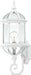 Wall Lantern Nuvo 60-3497 Boxwood - 1 Light - 22 in. - Outdoor Wall with Clear Beveled Glass - Color retail packaging - White Finish Nuvo