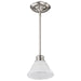 Mini Pendant Nuvo 60-365 Empire - 1 Light - 7 in. - Mini Pendant with Hang Straight Canopy - Brushed Nickel Finish Nuvo