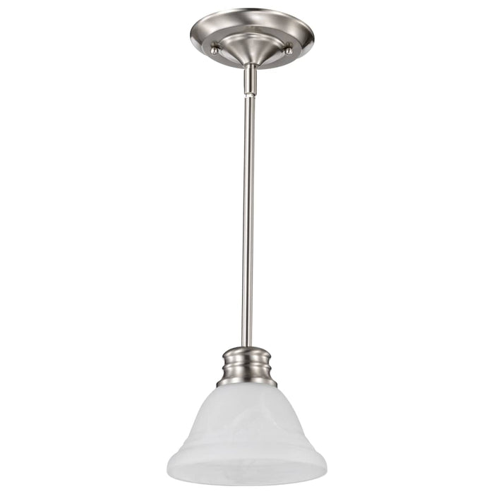Mini Pendant Nuvo 60-365 Empire - 1 Light - 7 in. - Mini Pendant with Hang Straight Canopy - Brushed Nickel Finish Nuvo