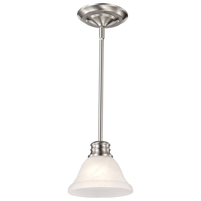 Mini Pendant Nuvo 60-365 Empire - 1 Light - 7 in. - Mini Pendant with Hang Straight Canopy - Brushed Nickel Finish Nuvo