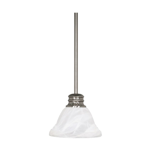 Mini Pendant Nuvo 60-365 Empire - 1 Light - 7 in. - Mini Pendant with Hang Straight Canopy - Brushed Nickel Finish Nuvo