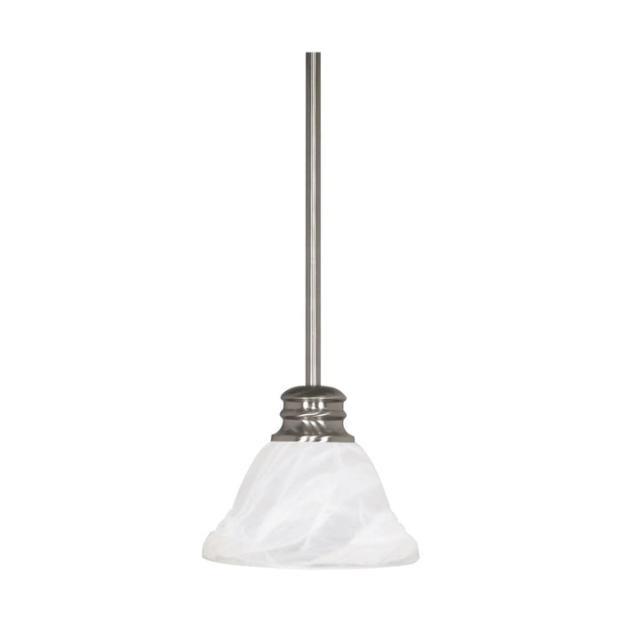 Mini Pendant Nuvo 60-365 Empire - 1 Light - 7 in. - Mini Pendant with Hang Straight Canopy - Brushed Nickel Finish Nuvo