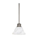 Mini Pendant Nuvo 60-365 Empire - 1 Light - 7 in. - Mini Pendant with Hang Straight Canopy - Brushed Nickel Finish Nuvo