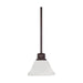 Mini Pendant Nuvo 60-366 Empire - 1 Light - 7 in. - Mini Pendant with Hang Straight Canopy - Old Bronze Finish Nuvo