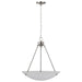 Pendant Nuvo 60-370 3 Light - 23 in. - Pendant - Alabaster Glass Bowl - Brushed Nickel Finish Nuvo