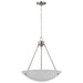 Pendant Nuvo 60-370 3 Light - 23 in. - Pendant - Alabaster Glass Bowl - Brushed Nickel Finish Nuvo