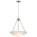 Pendant Nuvo 60-370 3 Light - 23 in. - Pendant - Alabaster Glass Bowl - Brushed Nickel Finish Nuvo