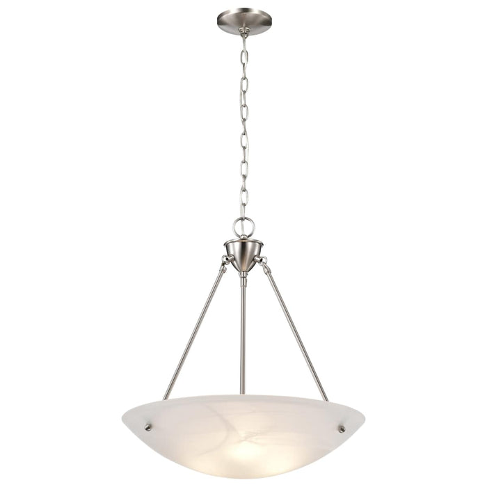 Pendant Nuvo 60-370 3 Light - 23 in. - Pendant - Alabaster Glass Bowl - Brushed Nickel Finish Nuvo