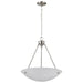 Pendant Nuvo 60-370 3 Light - 23 in. - Pendant - Alabaster Glass Bowl - Brushed Nickel Finish Nuvo