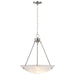 Pendant Nuvo 60-370 3 Light - 23 in. - Pendant - Alabaster Glass Bowl - Brushed Nickel Finish Nuvo