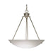 Pendant Nuvo 60-370 3 Light - 23 in. - Pendant - Alabaster Glass Bowl - Brushed Nickel Finish Nuvo