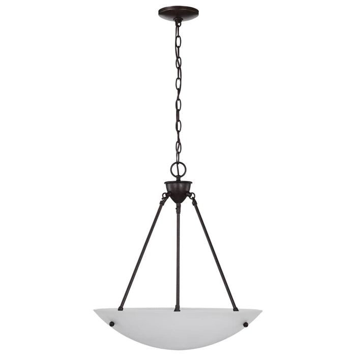 Pendant Nuvo 60-371 3 Light - 23 in. - Pendant - Alabaster Glass Bowl - Old Bronze Finish Nuvo