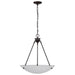 Pendant Nuvo 60-371 3 Light - 23 in. - Pendant - Alabaster Glass Bowl - Old Bronze Finish Nuvo