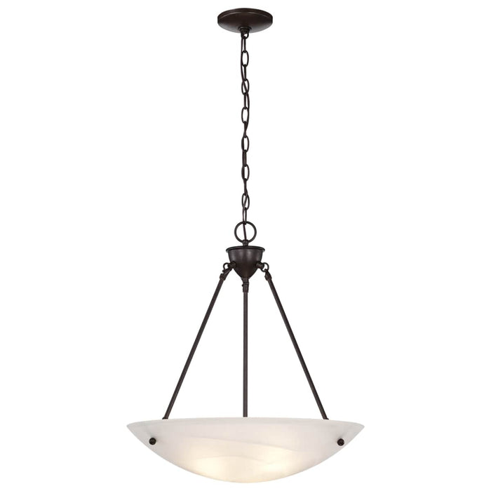 Pendant Nuvo 60-371 3 Light - 23 in. - Pendant - Alabaster Glass Bowl - Old Bronze Finish Nuvo