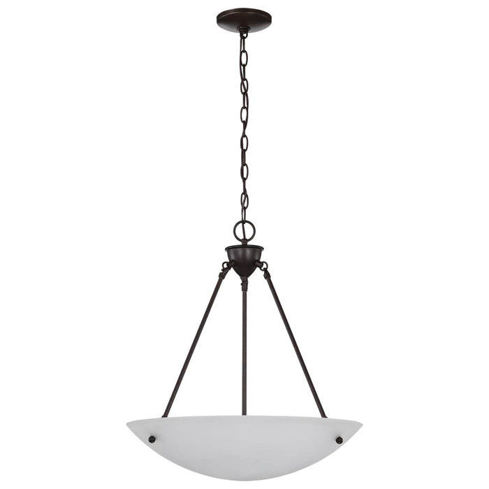 Pendant Nuvo 60-371 3 Light - 23 in. - Pendant - Alabaster Glass Bowl - Old Bronze Finish Nuvo