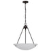 Pendant Nuvo 60-371 3 Light - 23 in. - Pendant - Alabaster Glass Bowl - Old Bronze Finish Nuvo