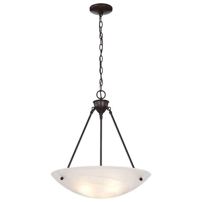 Pendant Nuvo 60-371 3 Light - 23 in. - Pendant - Alabaster Glass Bowl - Old Bronze Finish Nuvo