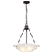 Pendant Nuvo 60-371 3 Light - 23 in. - Pendant - Alabaster Glass Bowl - Old Bronze Finish Nuvo