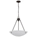 Pendant Nuvo 60-371 3 Light - 23 in. - Pendant - Alabaster Glass Bowl - Old Bronze Finish Nuvo