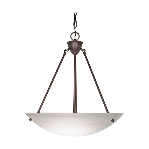 Pendant Nuvo 60-371 3 Light - 23 in. - Pendant - Alabaster Glass Bowl - Old Bronze Finish Nuvo