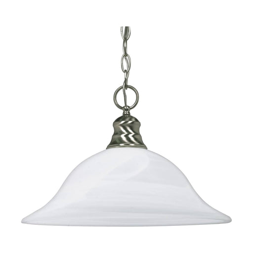 Pendant Nuvo 60-390 1 Light - 16 in. - Pendant - Alabaster Glass - Brushed Nickel Finish Nuvo