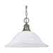 Pendant Nuvo 60-390 1 Light - 16 in. - Pendant - Alabaster Glass - Brushed Nickel Finish Nuvo