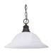 Pendant Nuvo 60-391 1 Light - 16 in. - Pendant - Alabaster Glass - Old Bronze Finish Nuvo