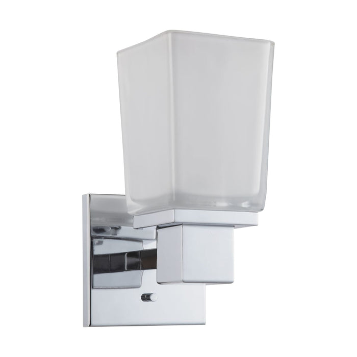 Vanity Nuvo 60-4001 Parker - 1 Light - Vanity Fixture with Sandstone Etched Glass - Polished Chrome Finish Nuvo