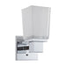 Vanity Nuvo 60-4001 Parker - 1 Light - Vanity Fixture with Sandstone Etched Glass - Polished Chrome Finish Nuvo