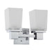 Vanity Nuvo 60-4002 Parker - 2 Light - Vanity Fixture with Sandstone Etched Glass - Polished Chrome Finish Nuvo