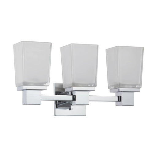 Vanity Nuvo 60-4003 Parker - 3 Light - Vanity Fixture with Sandstone Etched Glass - Polished Chrome Finish Nuvo