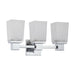 Vanity Nuvo 60-4003 Parker - 3 Light - Vanity Fixture with Sandstone Etched Glass - Polished Chrome Finish Nuvo
