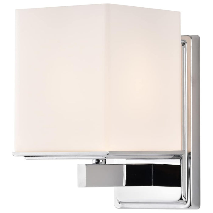 Vanity Nuvo 60-4081 Bento - 1 Light - Vanity Fixture with Satin White Glass - Polished Chrome Finish Nuvo