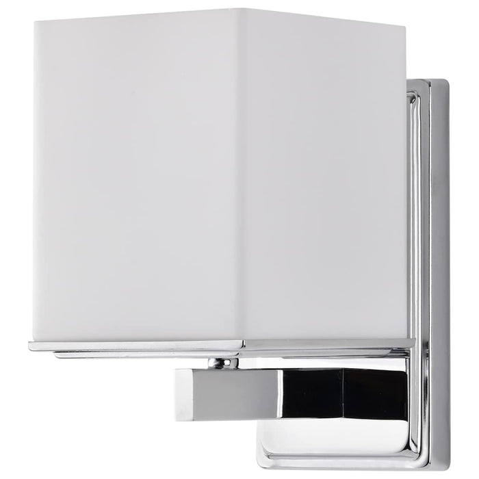 Vanity Nuvo 60-4081 Bento - 1 Light - Vanity Fixture with Satin White Glass - Polished Chrome Finish Nuvo