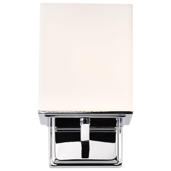 Vanity Nuvo 60-4081 Bento - 1 Light - Vanity Fixture with Satin White Glass - Polished Chrome Finish Nuvo