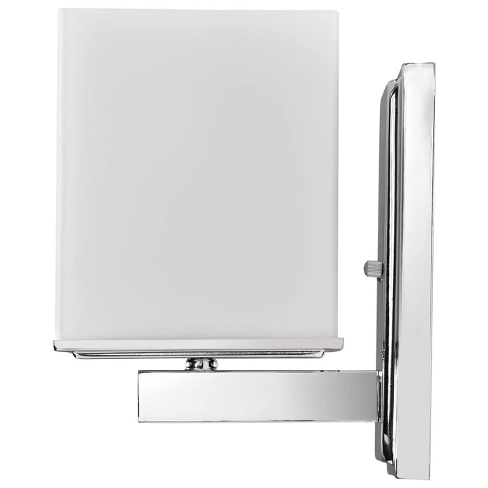Vanity Nuvo 60-4081 Bento - 1 Light - Vanity Fixture with Satin White Glass - Polished Chrome Finish Nuvo