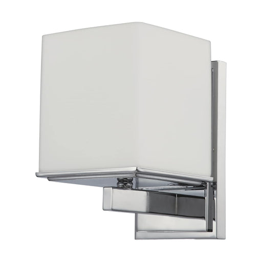 Vanity Nuvo 60-4081 Bento - 1 Light - Vanity Fixture with Satin White Glass - Polished Chrome Finish Nuvo