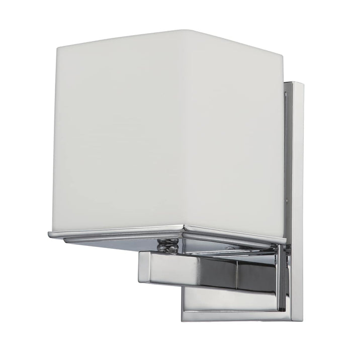 Vanity Nuvo 60-4081 Bento - 1 Light - Vanity Fixture with Satin White Glass - Polished Chrome Finish Nuvo