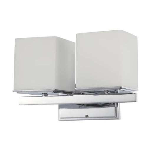 Vanity Nuvo 60-4082 Bento - 2 Light - Vanity Fixture with Satin White Glass - Polished Chrome Finish Nuvo