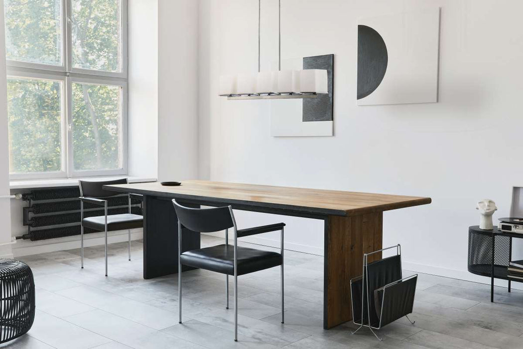 Island Pendant Nuvo 60-4091 Bento - 5 Light - Island Pendant with Satin White Glass - Polished Chrome Finish Nuvo
