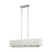 Island Pendant Nuvo 60-4091 Bento - 5 Light - Island Pendant with Satin White Glass - Polished Chrome Finish Nuvo