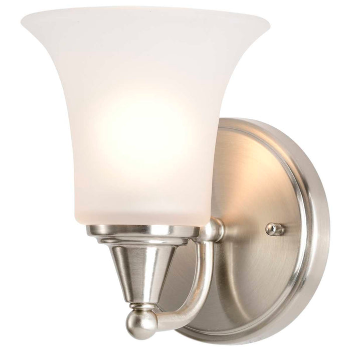 Vanity Nuvo 60-4141 Surrey - 1 Light - Vanity Fixture with Frosted Glass - Brushed Nickel Finish Nuvo